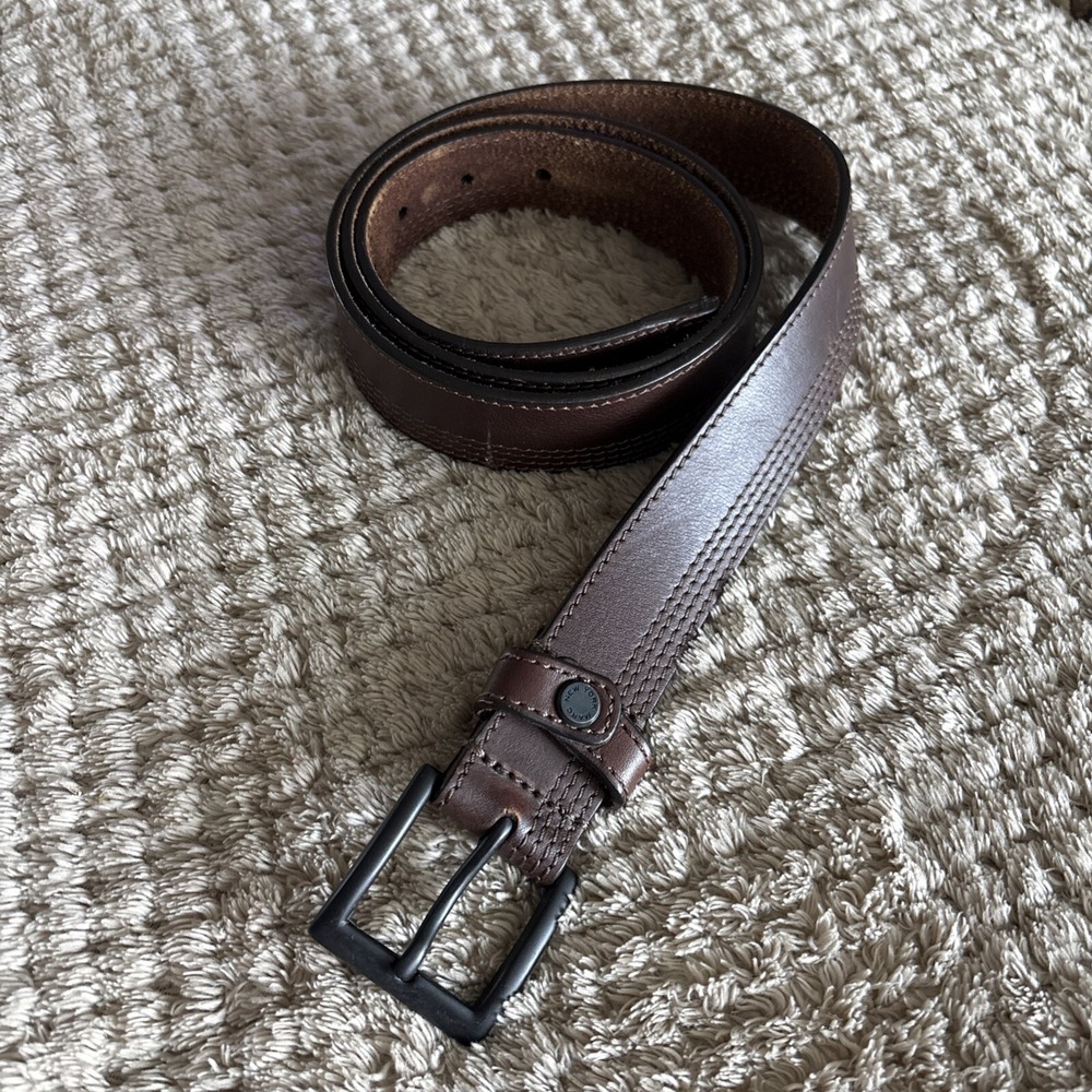 MARC NEW YORK ANDREW MARC Men's Brown Leather Belt Sz 42